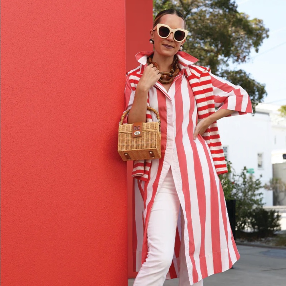 Caftan by Lake in Granita Stripe, Size Small